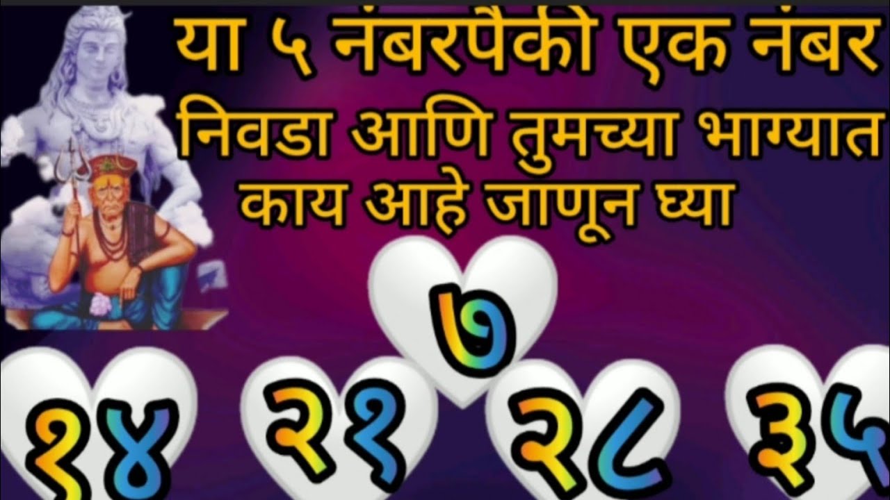 या 5 अंकांमध्ये लपला आहे श्री स्वामी समर्थ यांचा खास आशिर्वाद _ एक अंक निवडा आणि जाणून घ्या तुमच्या 
