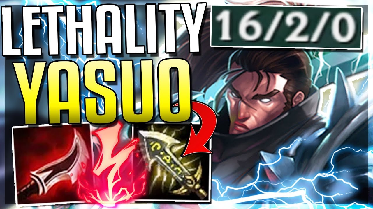 NEW LETHALITY YASUO IS BROKEN! ONE Q DOES 50% HP (NEW RUNES) - League of Legends