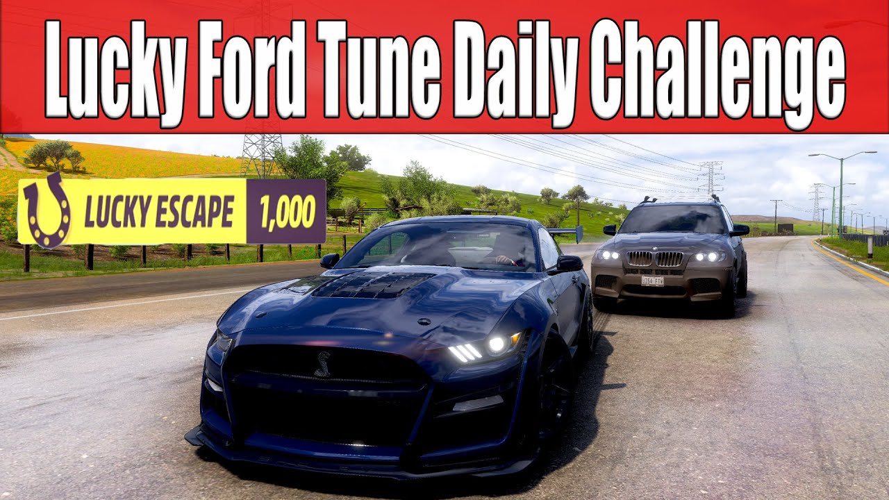 Forza Horizon 5 Lucky Ford Tune Daily Challenge Get a Lucky Escape skill in any Ford