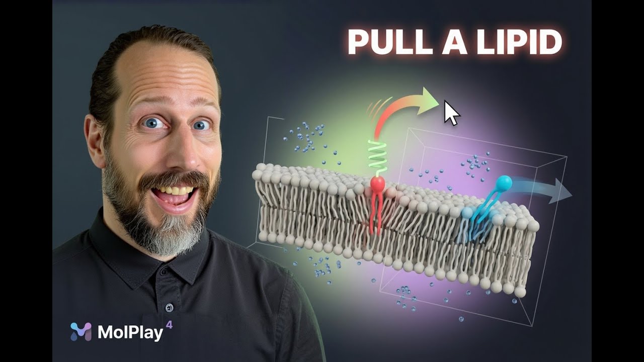 MolPlay: an all-atom interactive simulation of a DMPC lipid bilayer in water