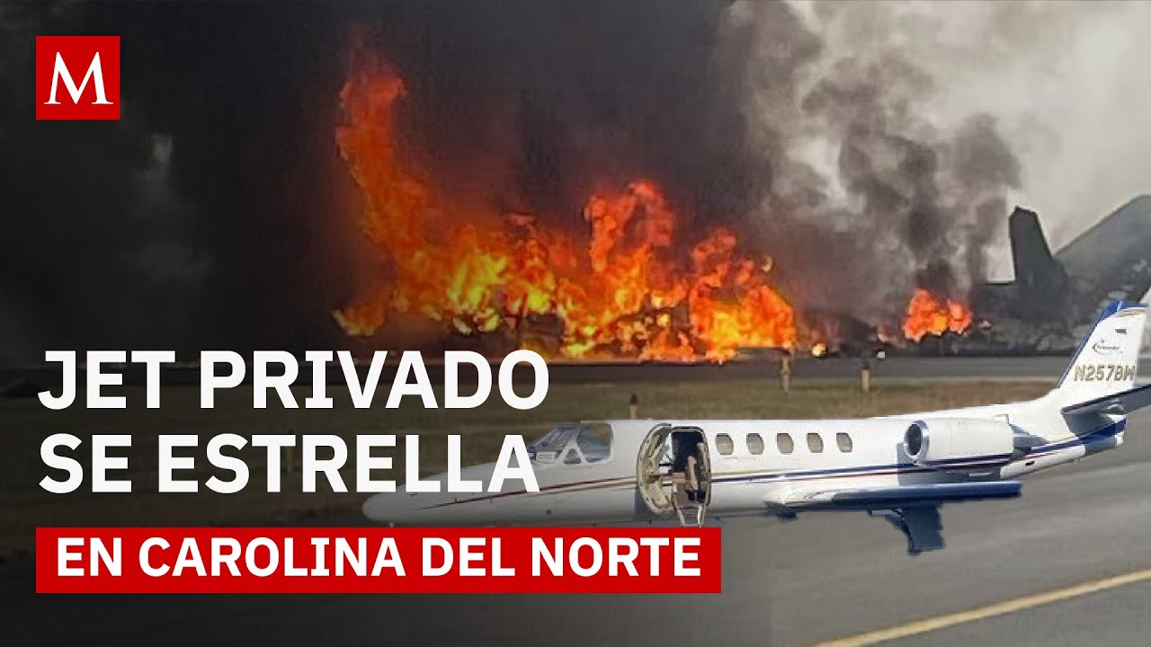 Tragedia a&eacute;rea: falla en aterrizaje de jet privado en Estados Unidos