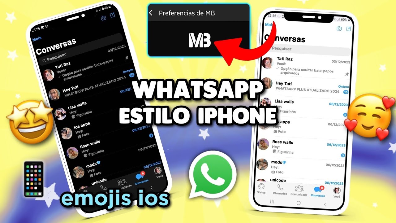 WHATSAPP IGUAL IPHONE ATUALIZADO 2025 🥳 MB iOS MB WhatsApp fouad ios mbwhatsapp atualização 2.1