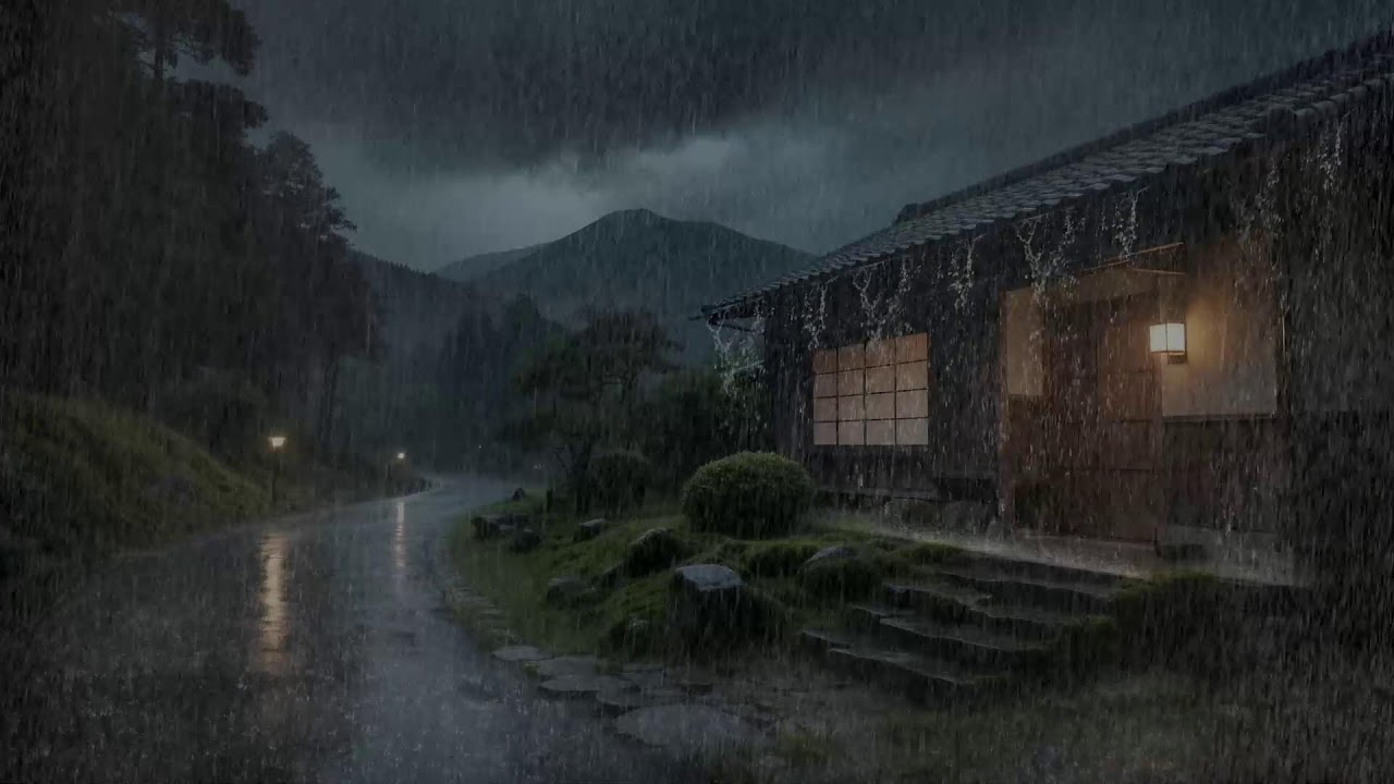 Calm Reflections Rain Sounds Surrounding Old Roof for Deep Sleep and Healing