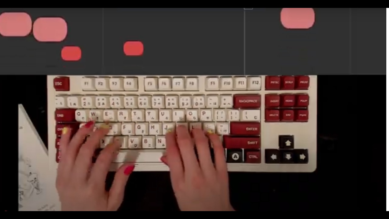 Red keyboard ASMR relax | no talking