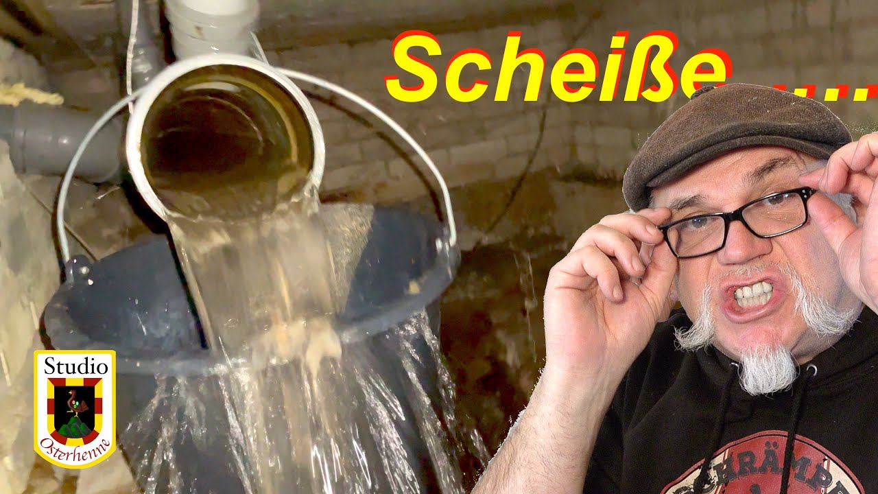Haus Abwasser Rohrverstopfung, Rohrbruch direkt am Fundament