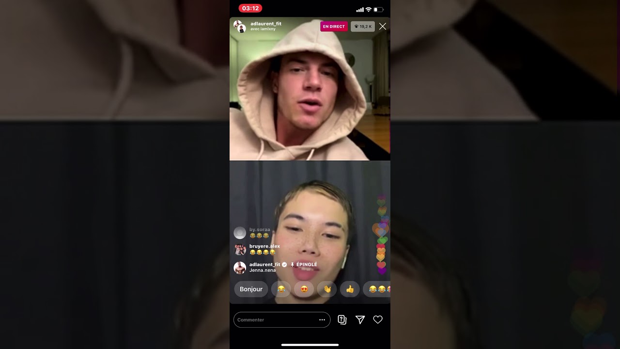 ⚠️ AdLaurent_fit en live avec iamlxny 😂🤦🏻‍♂️⚠️