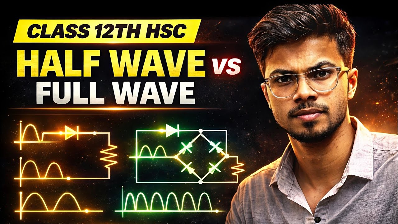  HALF WAVE AND FULL WAVE RECTIFIER | SEMICONDUCTOR |  CLASS 12TH HSC | PHYSICS 