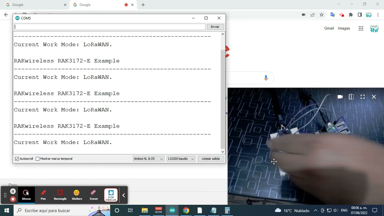 Comandos AT al RAK3172 mediante Raspberry Pi Pico