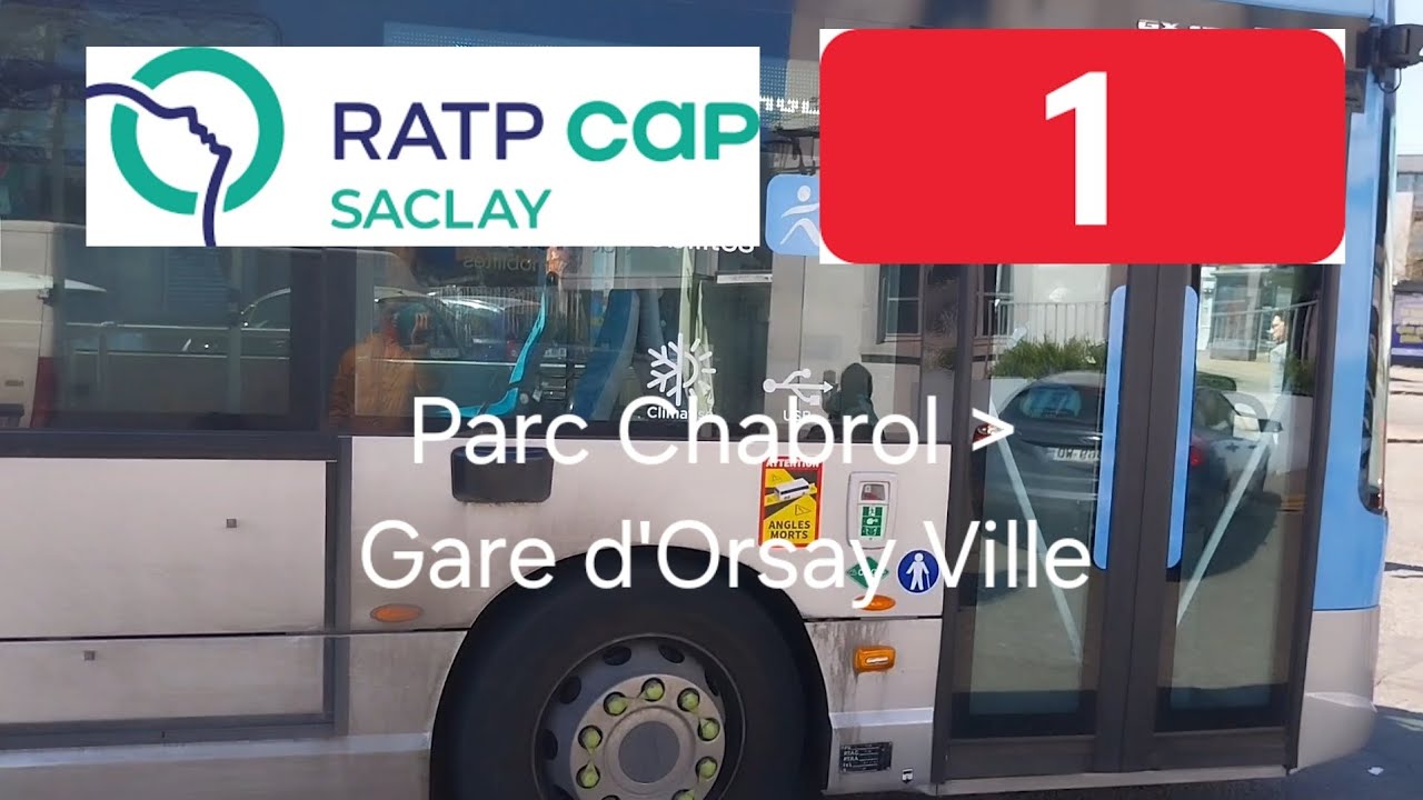 [RATP CAP SACLAY] Ligne 1 - Heuliez GX137 GNC - De parc Chabrol à Gare d'Orsay Ville