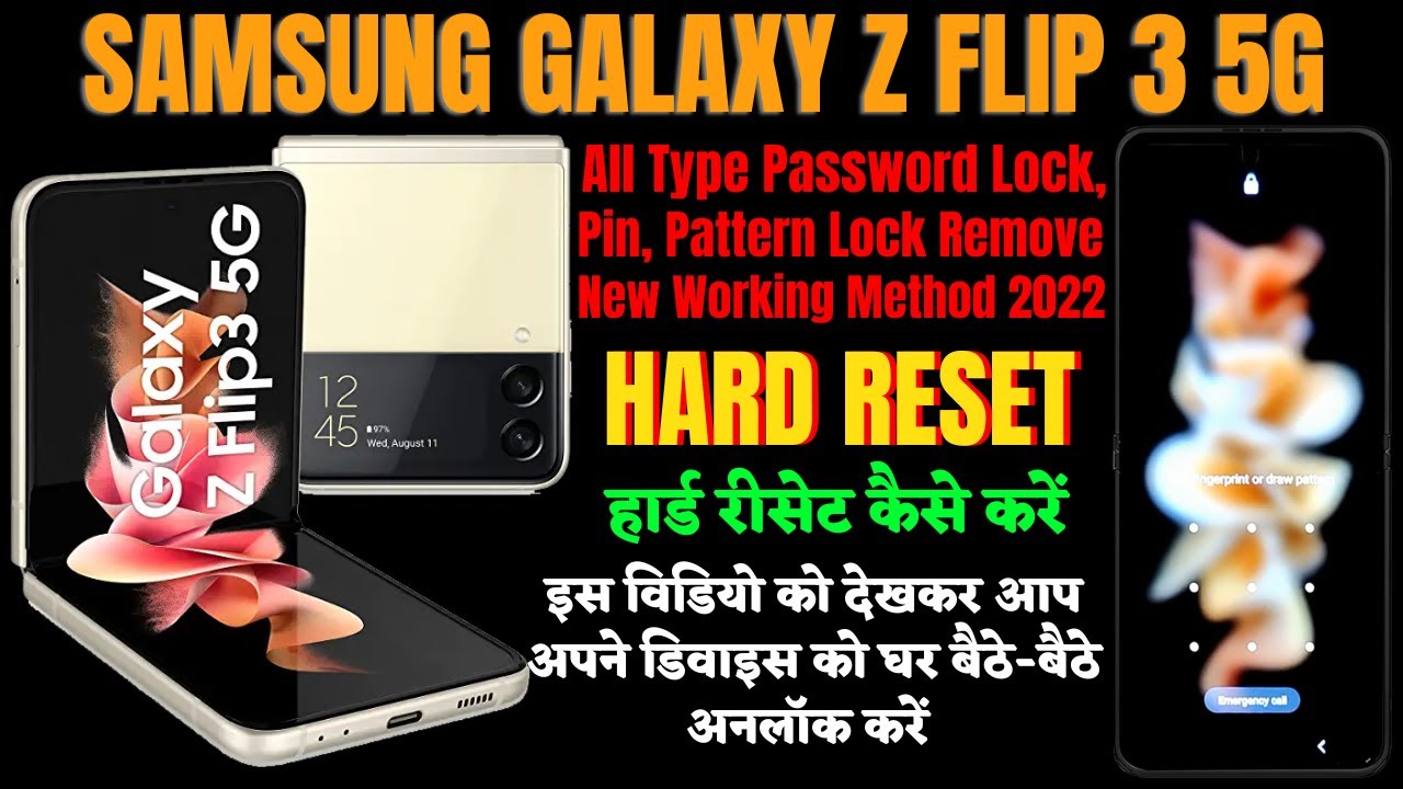 How To Unlock Samsung Galaxy Z Flip 3 / Hard Reset / Recovery Mode / Password, Pattern Lock Remove
