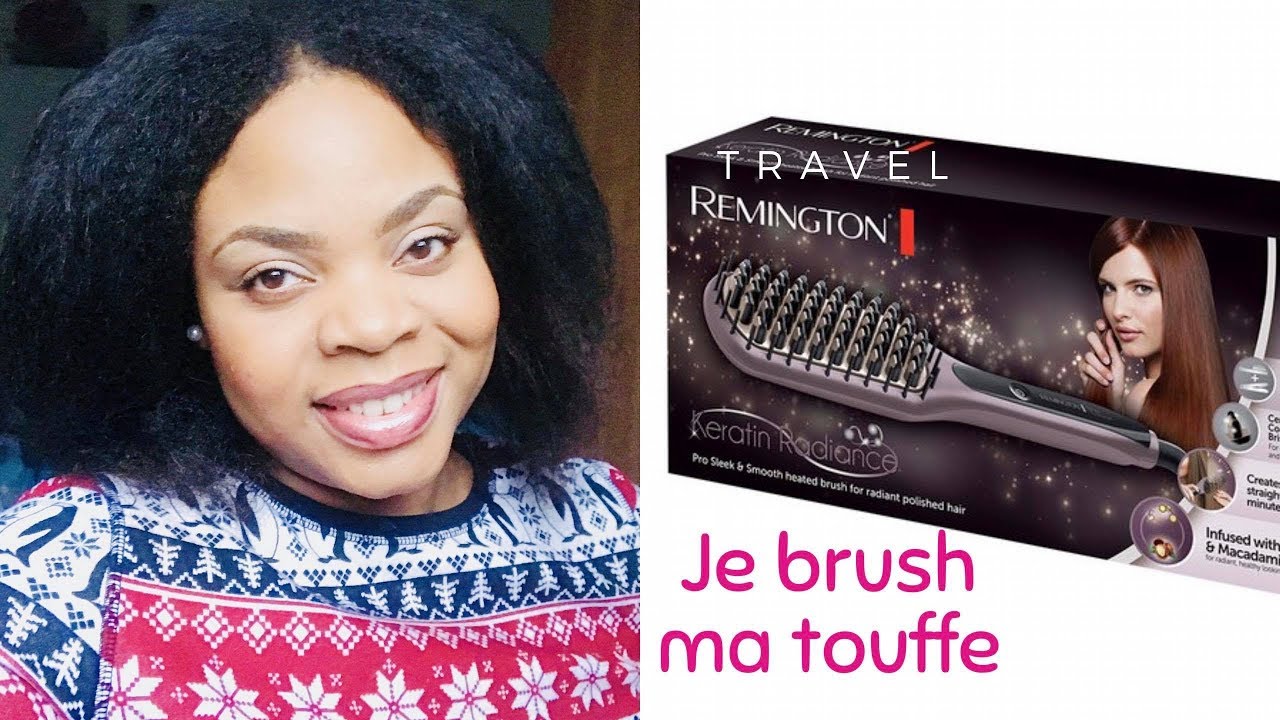 JE BRUSH MES CHEVEUX 💆🏾AVEC LA BROSSE LISSEUR - HAIRDRYER REMINGTON BRUSH