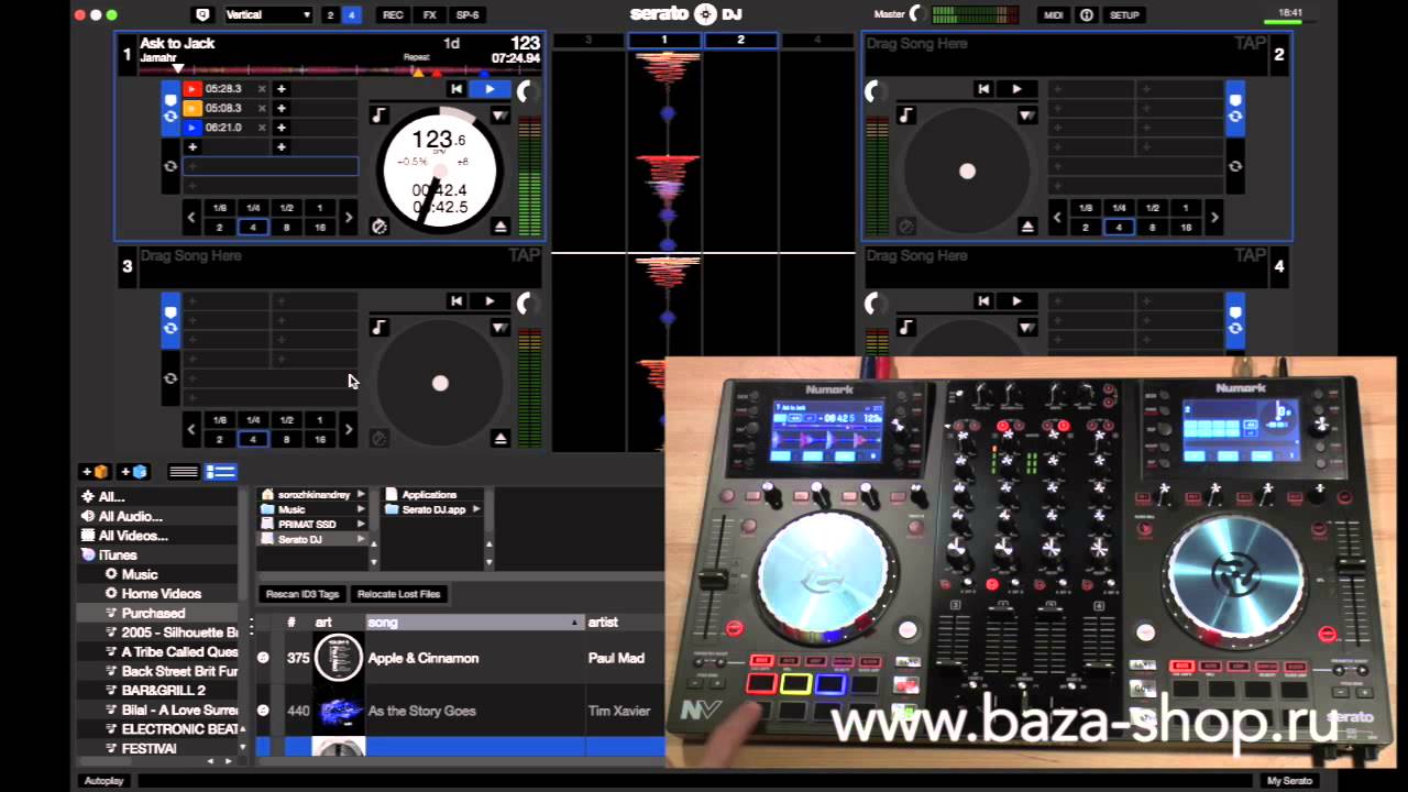 Dj-контроллер Numark NV . Инструкция по быстрому старту
