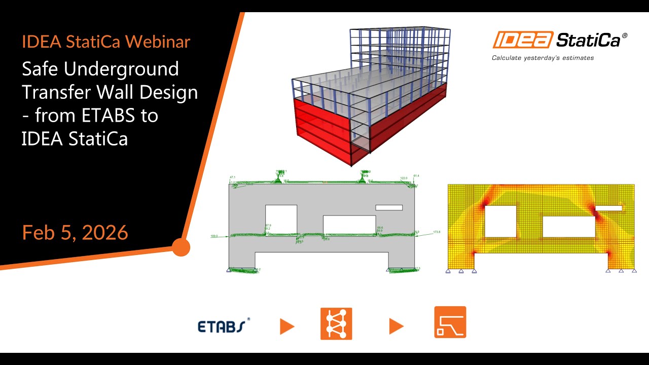 Safe Underground Transfer Wall Design from ETABS to IDEA StatiCa