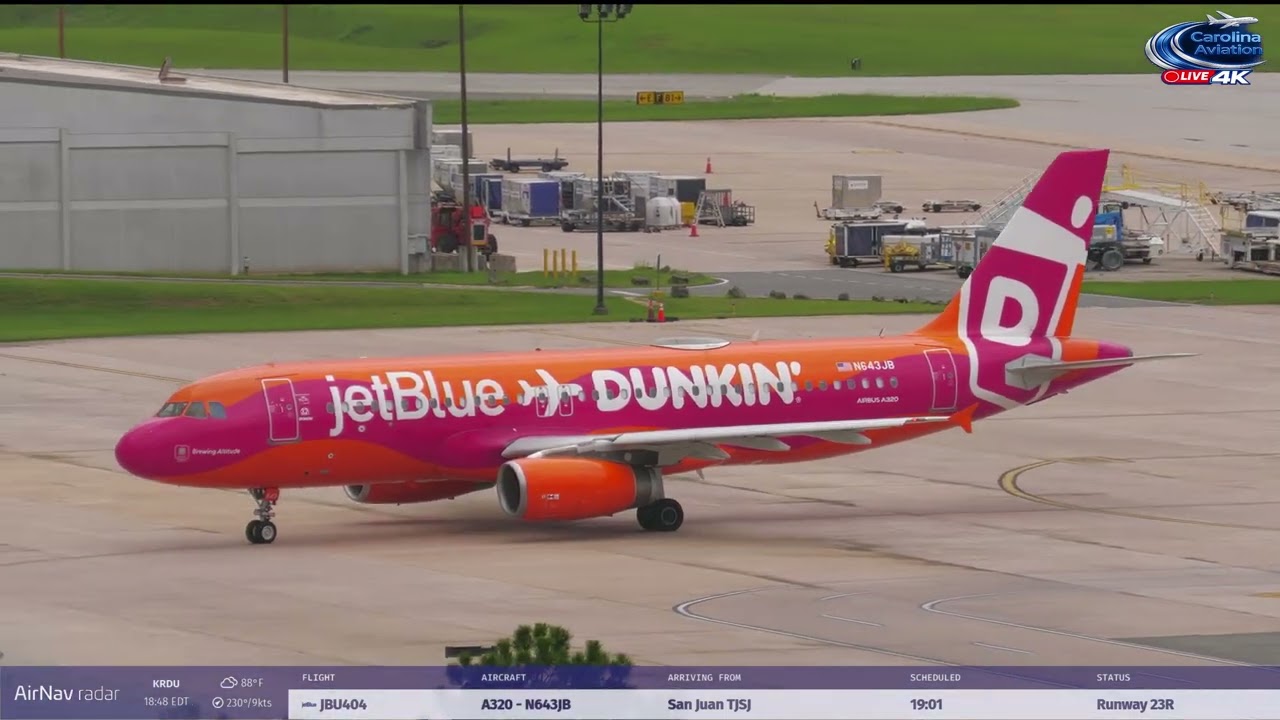 Новая ливрея JetBlue &laquo;Brewing Altitude&raquo; прибывает в RDU