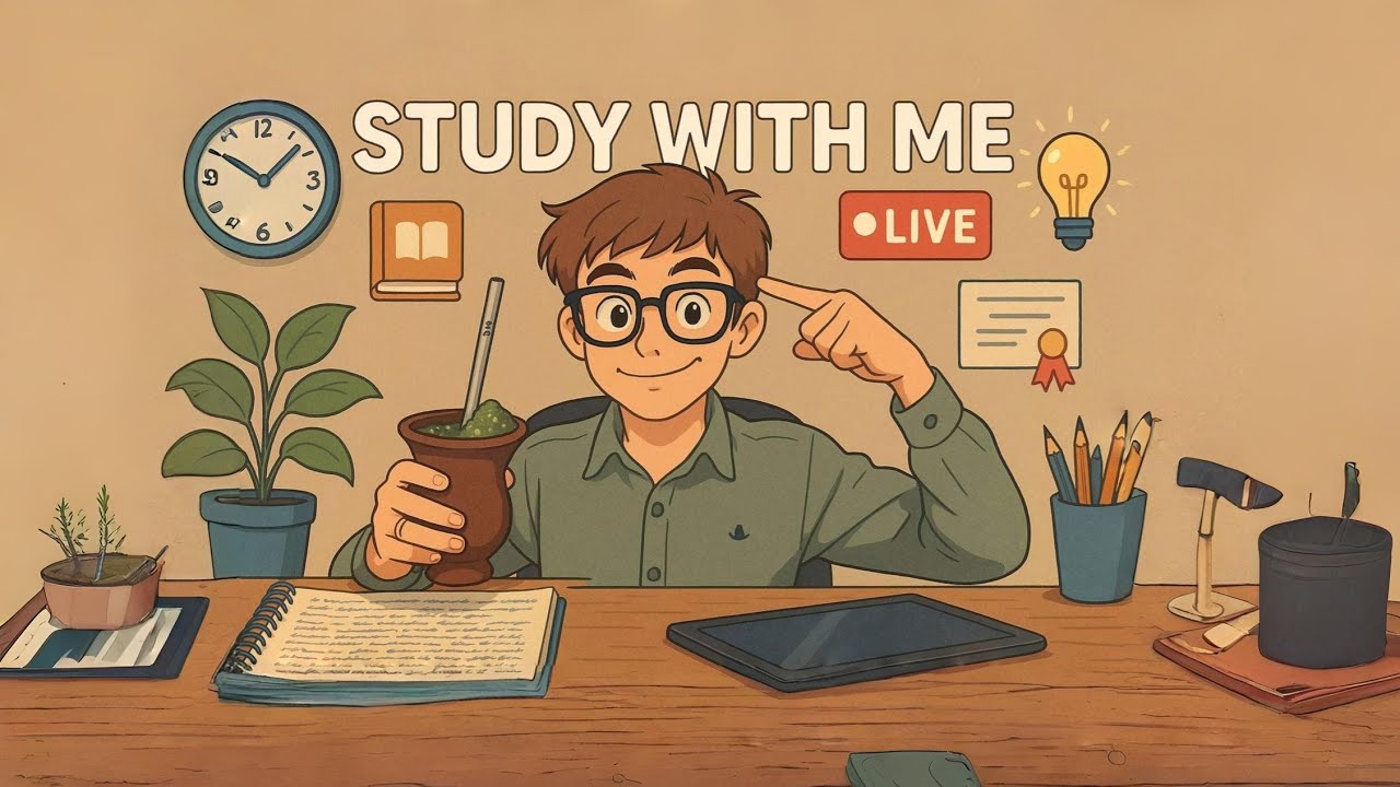 #066 🔴  STUDY WITH ME | Estude Comigo | AO VIVO | Foco Total + Música que Relaxa ✨📚📚