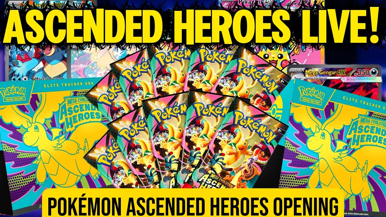 FIRST LIVE EVER! Pokémon Ascended Heroes ETB Opening 4 ETBs + 2 Mini Tins!