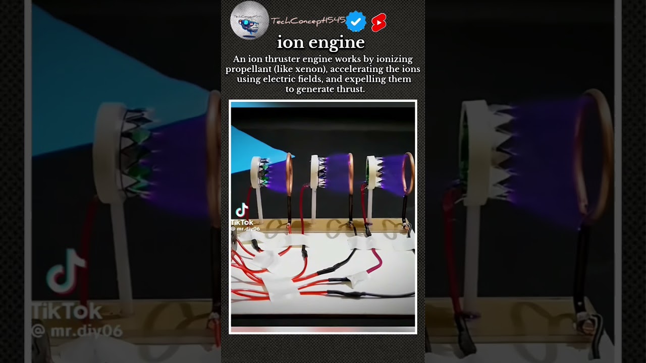 An ion engine can works easily in space #engineering #physics #demonstration #model