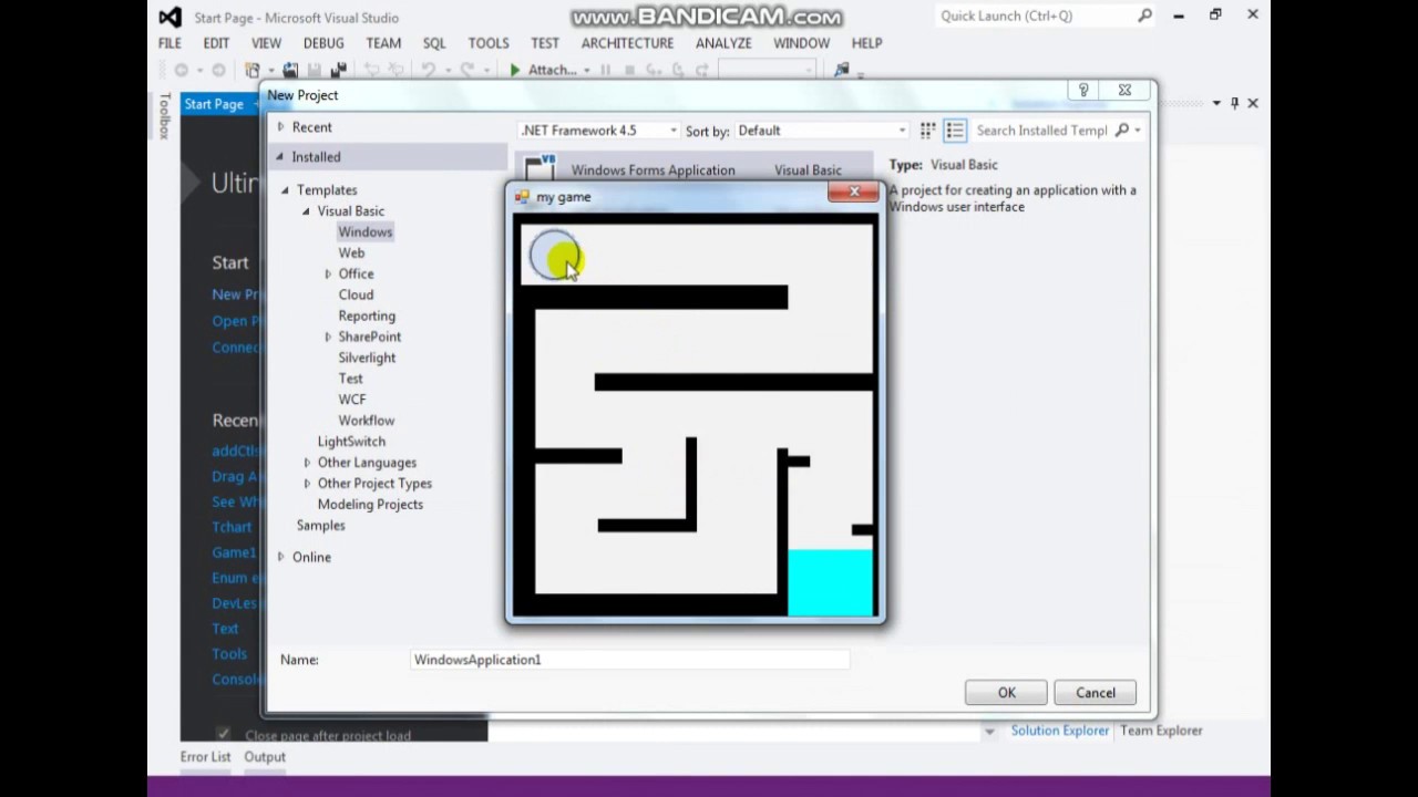صمم لعبة بنفسك باستخدام الفيجوال بيسك VB.net واي لغة اخرى how to design a game by vb.net