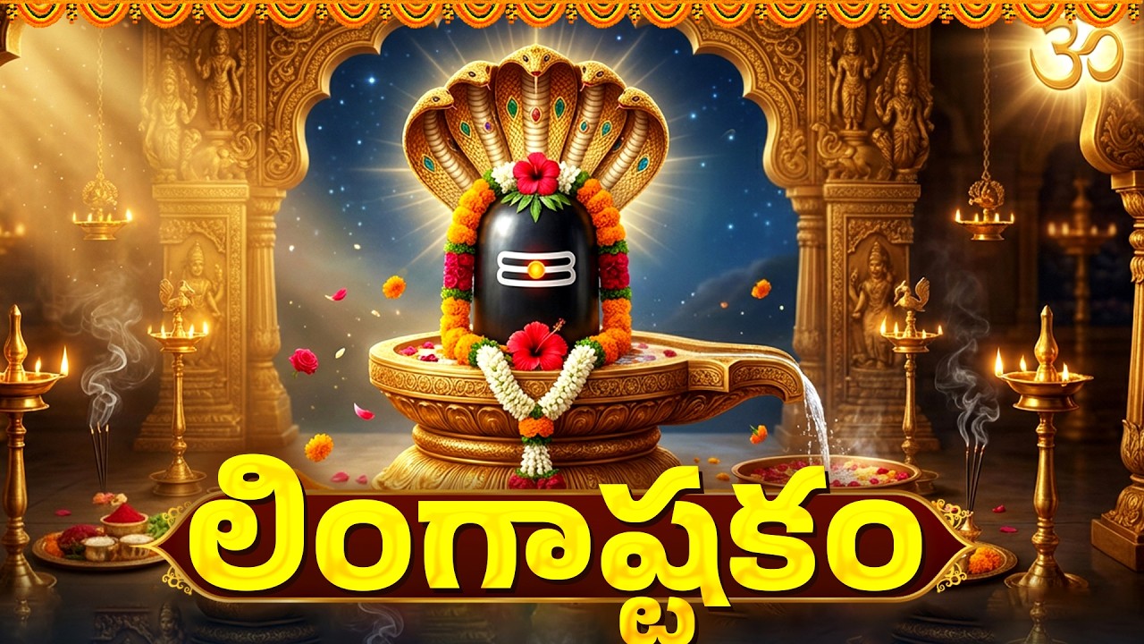 లింగాష్టకం |  Lingashtakam With Telugu Lyrics | Lord Shiva Devotional Songs Telugu | Bhakti Songs