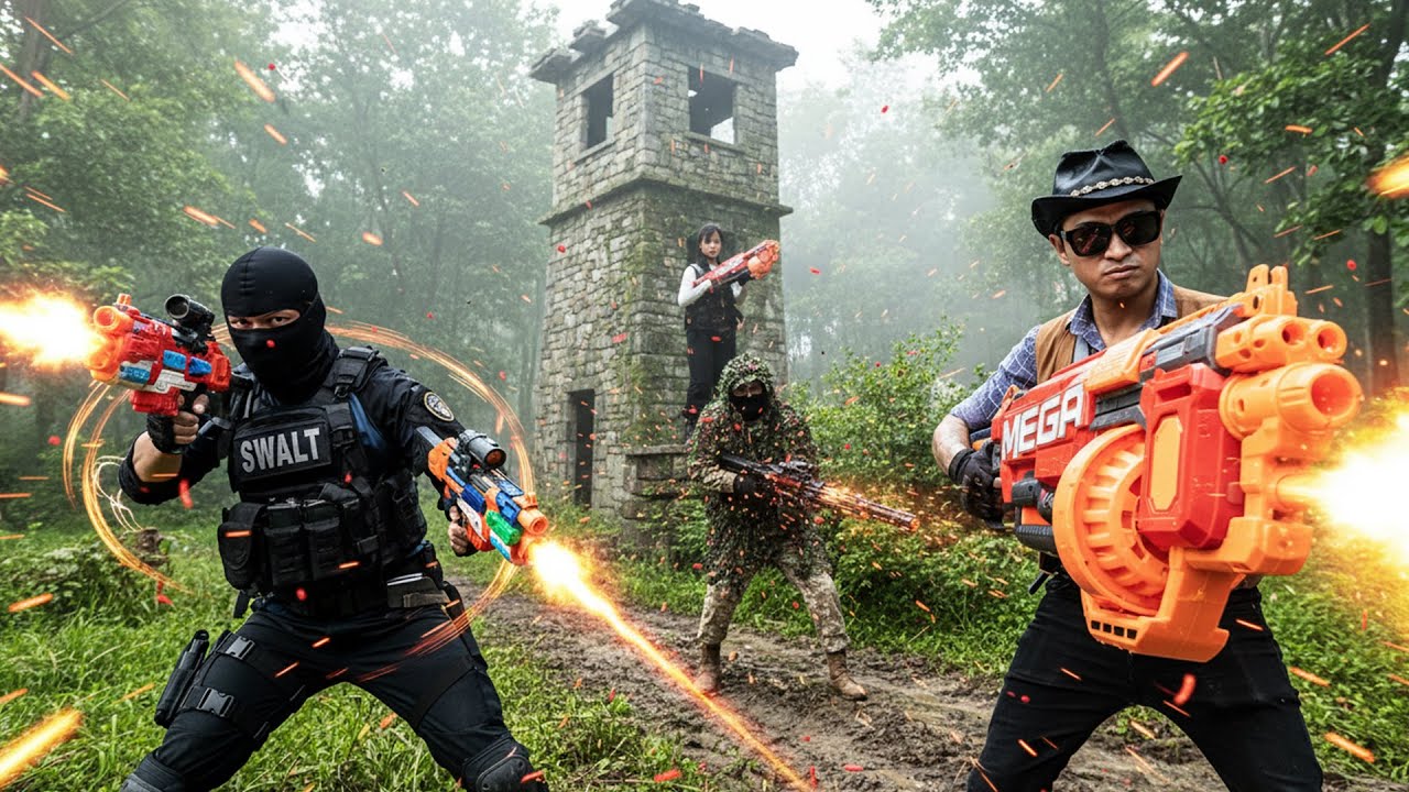 LTT Game Nerf Guns : SEAL X Warriors Elite Crime Blaster Takedown!