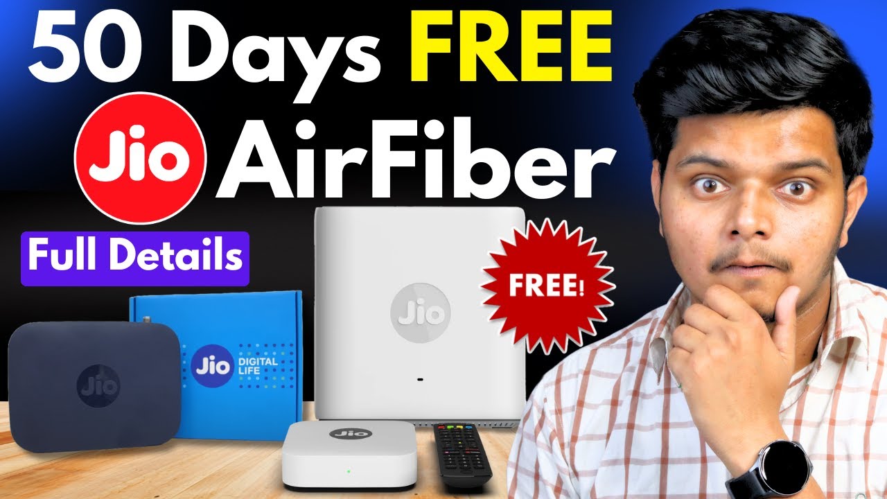 Jio 50 Days FREE Jio Fiber & AirFiber Installation  Full Details (Hindi)