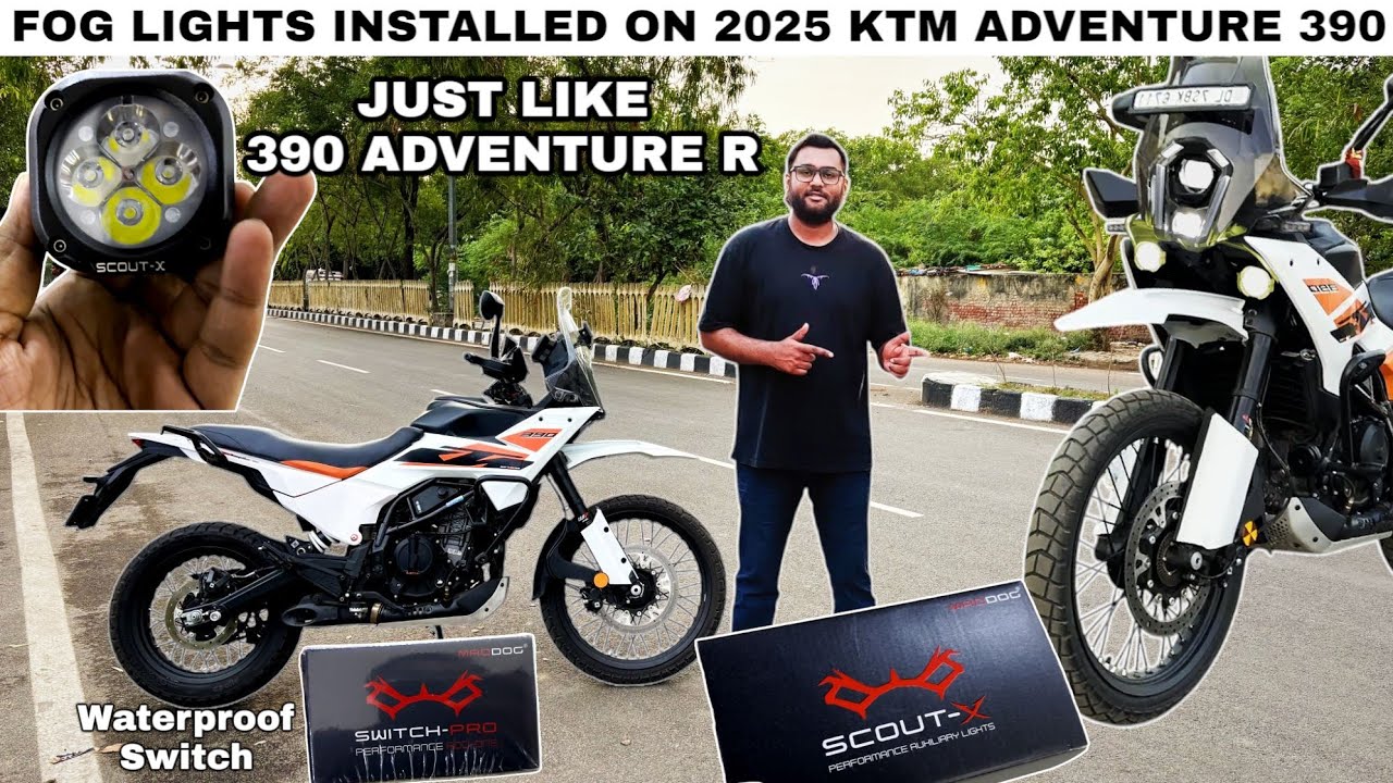 Fog Lights Installed On 2025 KTM 390 Adventure | MADDOG Scout X Installed Similar To 390 ADVENTURE R