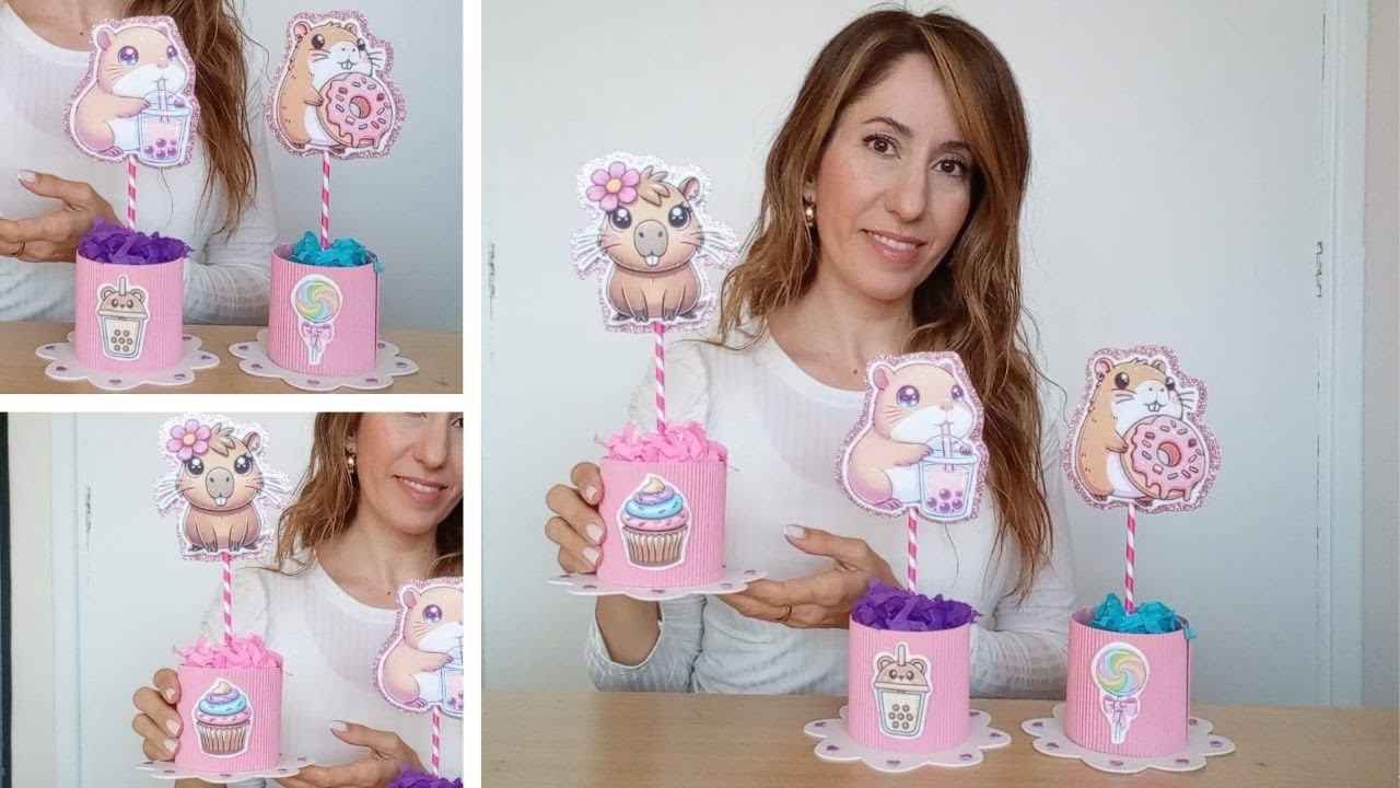 🧡 Cómo hacer dulceros de capibara paso a paso 🐾 | Manualidades fáciles para cumpleaños infantiles