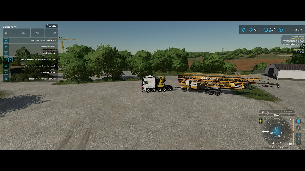 FS22 - [Live] Mining  Construction Economy - My game play - Liebherr 81K crane