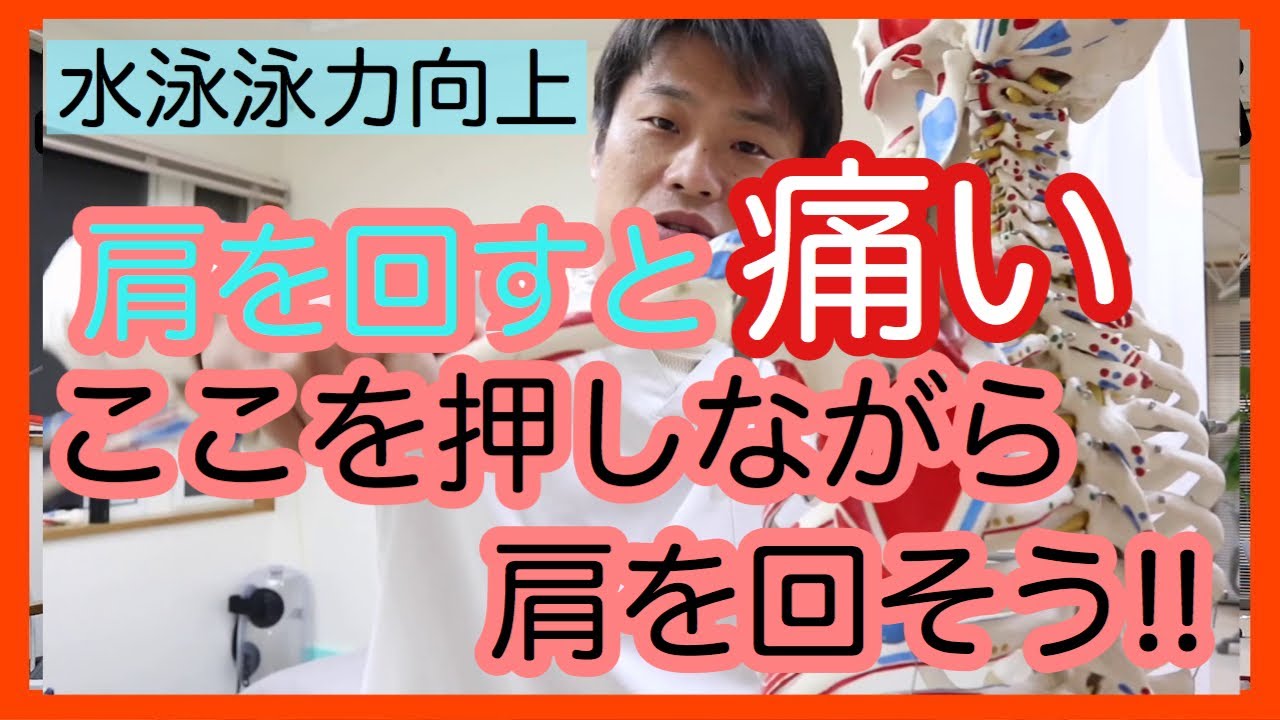 水泳する人（しない人も）【肩を回すと肩先が痛い、挙げにくい】ときにここをホグしてみて！！