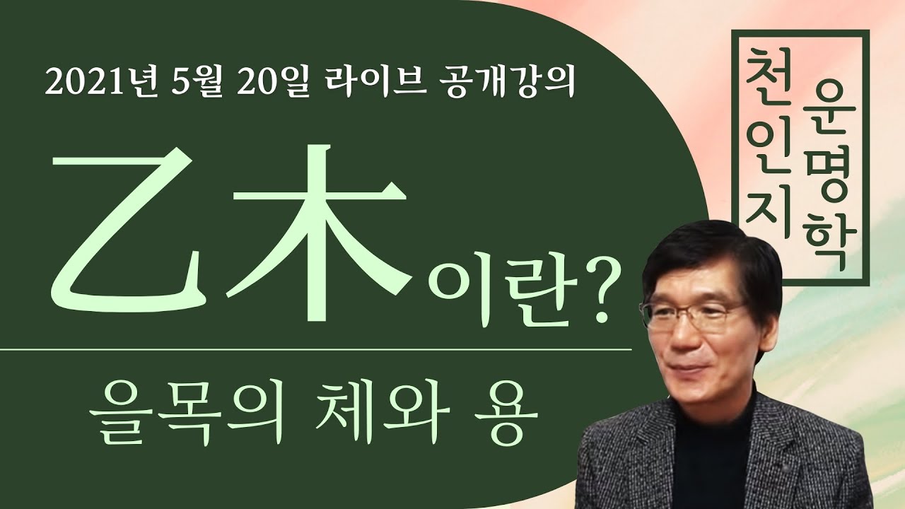 천인지운명학 공개 라이브 강의 : 을목 체용