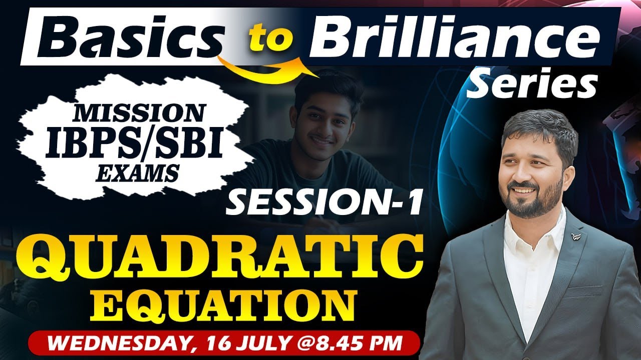 Basics To Brilliance Series Session 1: Quadratic Equation :- By - Rahul Misal Sir