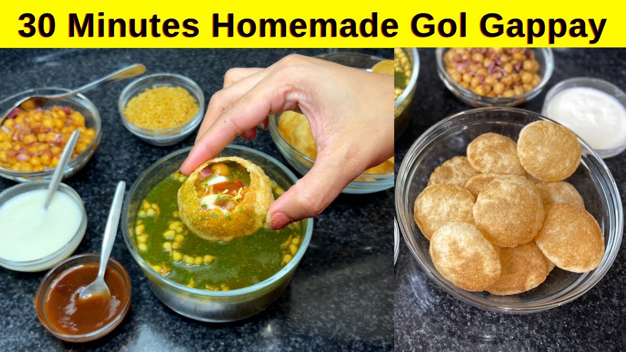 30 Minutes Original Gol Gappay | Khatta Meetha Pani and Filling | Pani Puri by Huma In The Kitchen