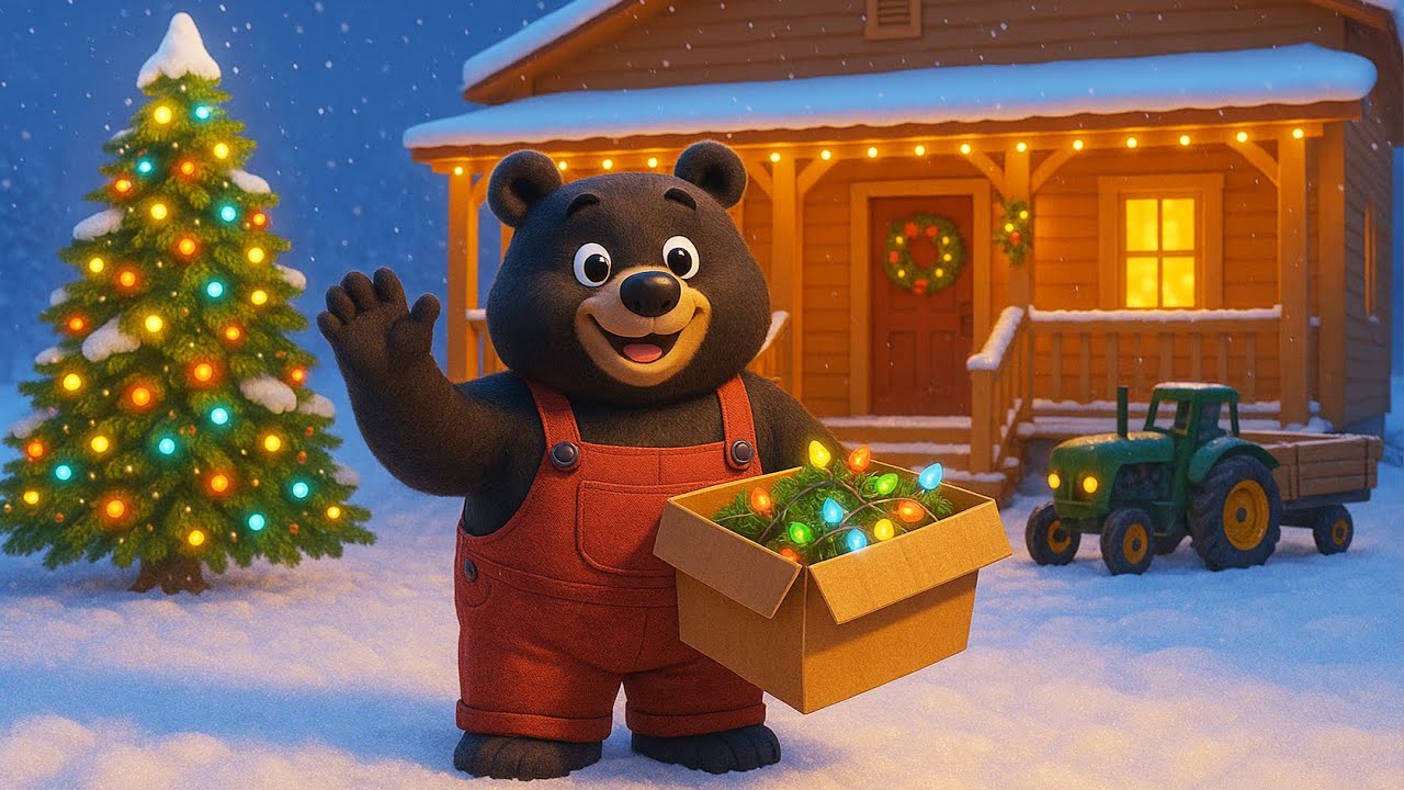 🐻✨ Decorating the Farmhouse for Christmas with Bear Farmer! 🏠🎄✨| Vehicles Farm Animated
