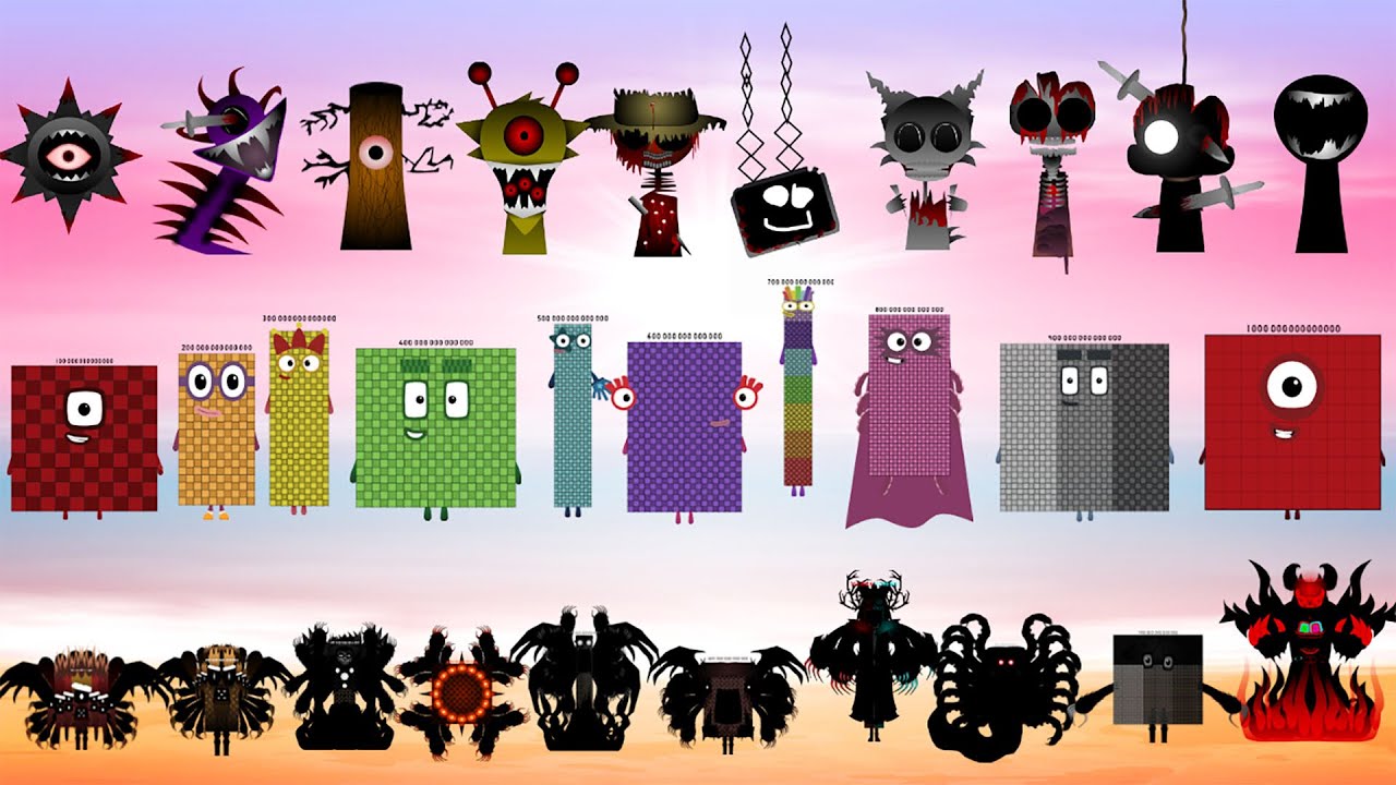 Numberblocks Band But Different (100T - 1Q)  vs Incredibox Sprunki  vs The Ultimate UBD