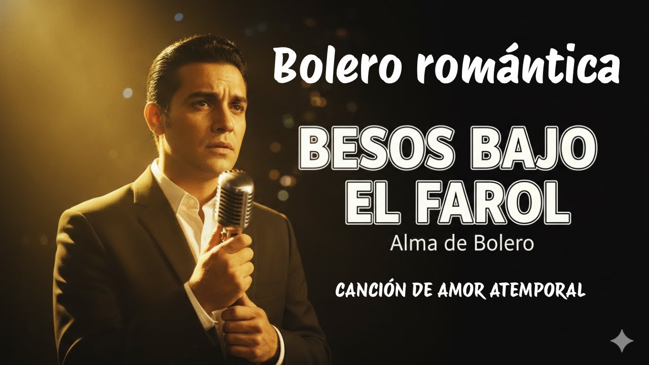 Besos Bajo el Farol. Bolero Romántico. Voz Masculina. Letra Original. Alma de Bolero