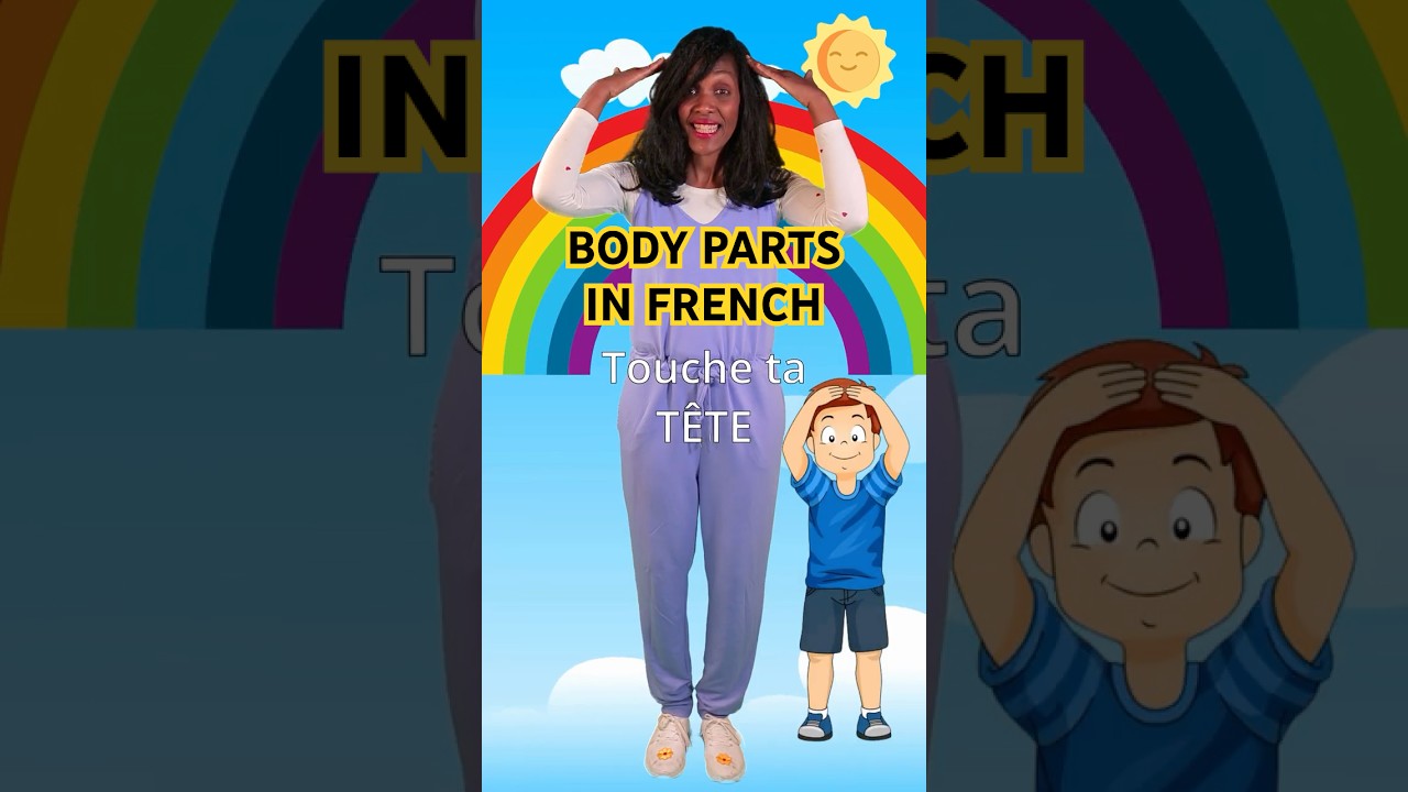 Learn French | Body Parts Song in french for kids | #learning #french #english | #enfants  |