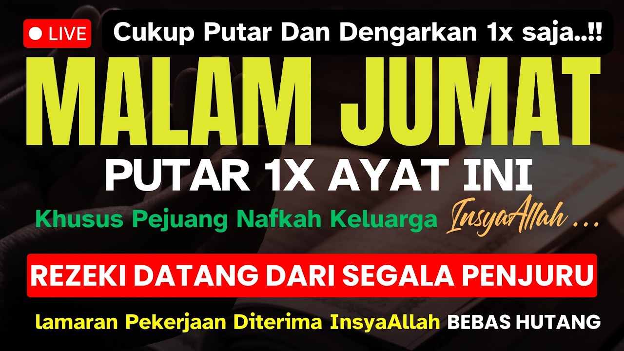 DZIKIR & DOA MALAM JUMAT  DIBACA 1X  DIBUKAKAN & DIMUDAHKAN SEMUA KESEMPATAN MENCARI PEKERJAAN BARU