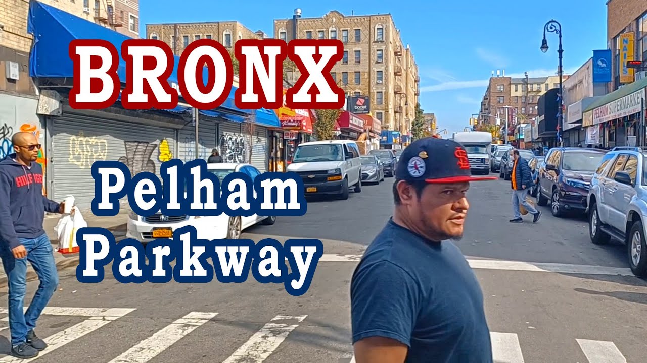 Walking along the 2 subway train in The Bronx, Little Yemen, Pelham Parkway