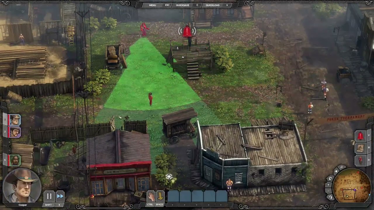 Desperados III Baron's Challenge Three Men with No Name speedrun @04:26 (obsolete)