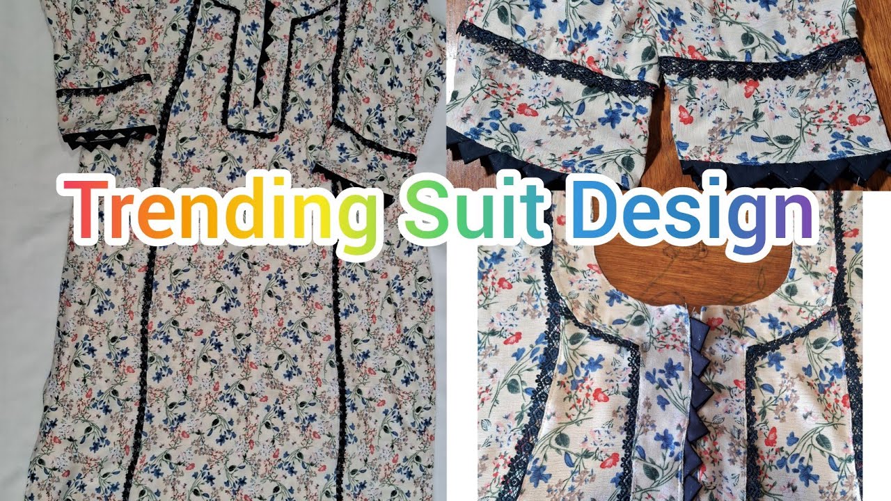 গজ কাপড় ও লেস দিয়ে পাকিস্তানি ইস্টাইলে কামিজ কাটিং ওসেলাইViral Cotton suit with lace Design Kurti 