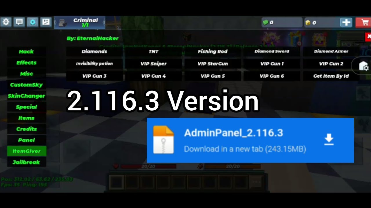 Tutorial How To Download Admin Panel Hacks On Blockman Go 2.116.3