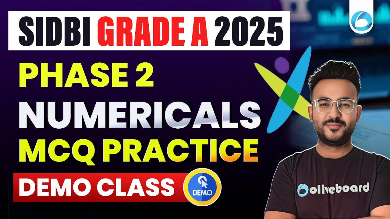 SIDBI Grade A 2025: Numericals MCQ Practice | Phase 2 | Demo Class