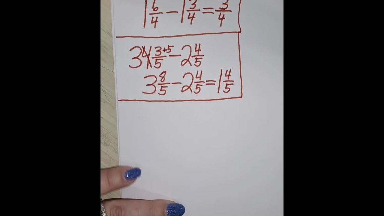 Subtracting Mixed Numbers with Regrouping