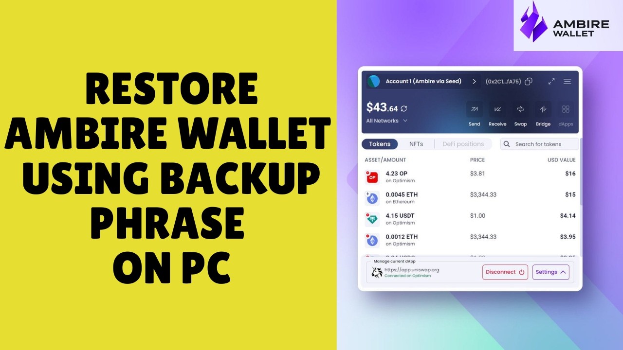 How to Restore Ambire Wallet Using Backup Phrase on PC 2026?