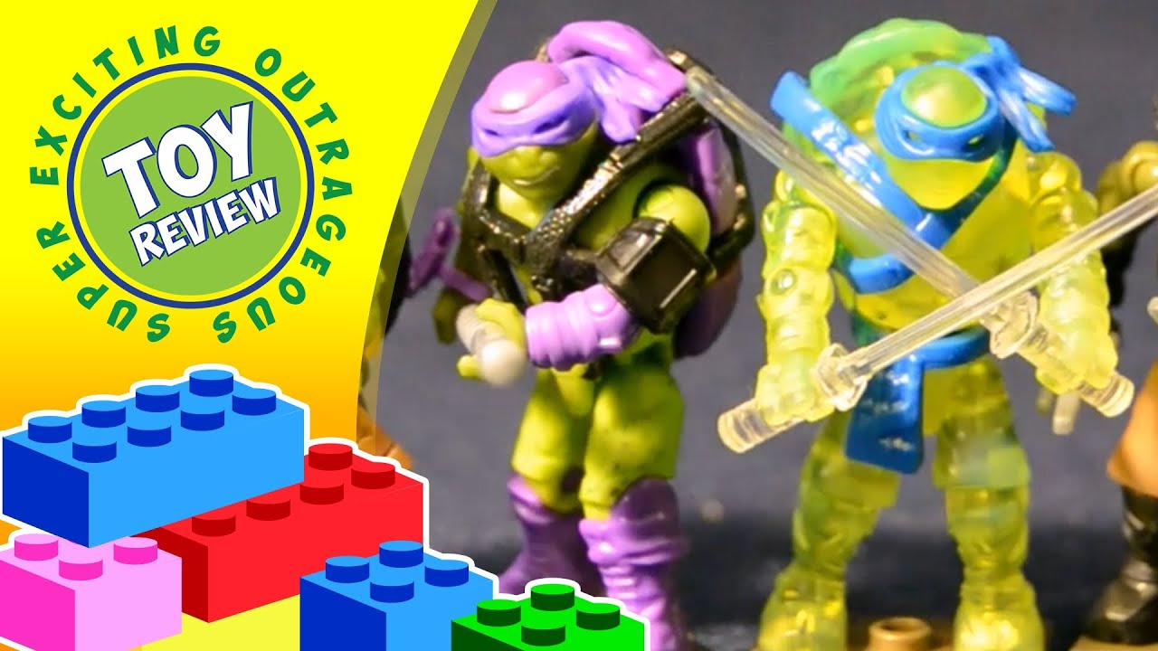 TMNT: Out of the Shadows Mega Bloks Mini Figures Stealth Leo and Camo Donny - Toy Review