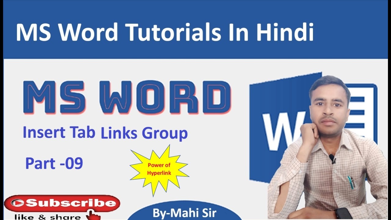 How to Use Hyperlink & Bookmark In MS Word