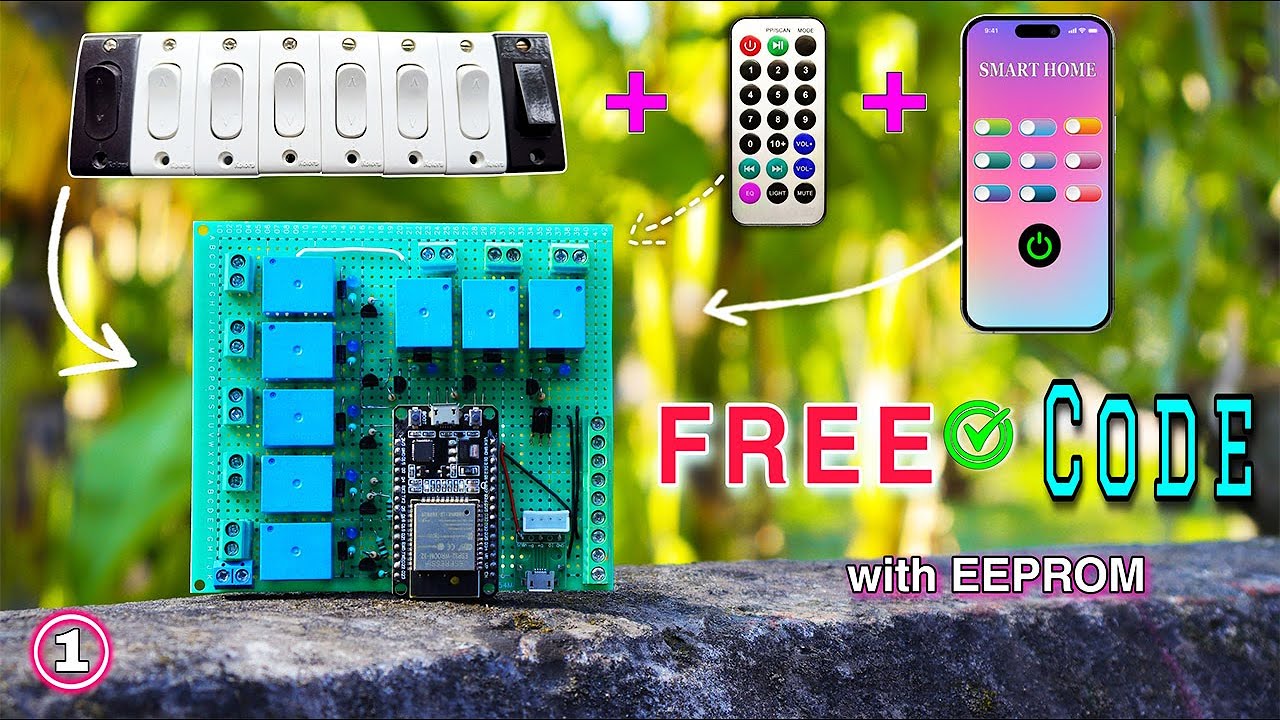 8 Channel 4-Way Complete Home Automation Using Arduino ESP32 in Hindi (Part -1)