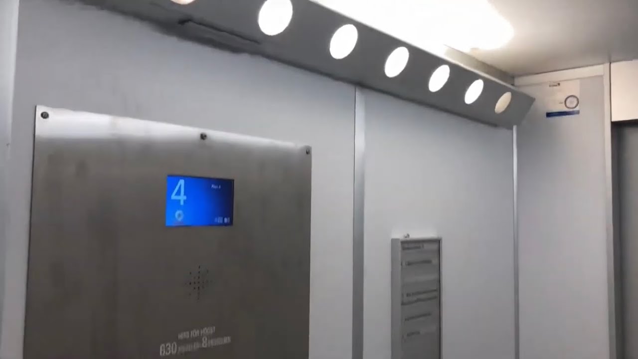 IT'S MODERNIZED!!! The 1980's IGV Roped Hydraulic Elevator @ Stationsplan 3, Hudiksvall, Sweden.