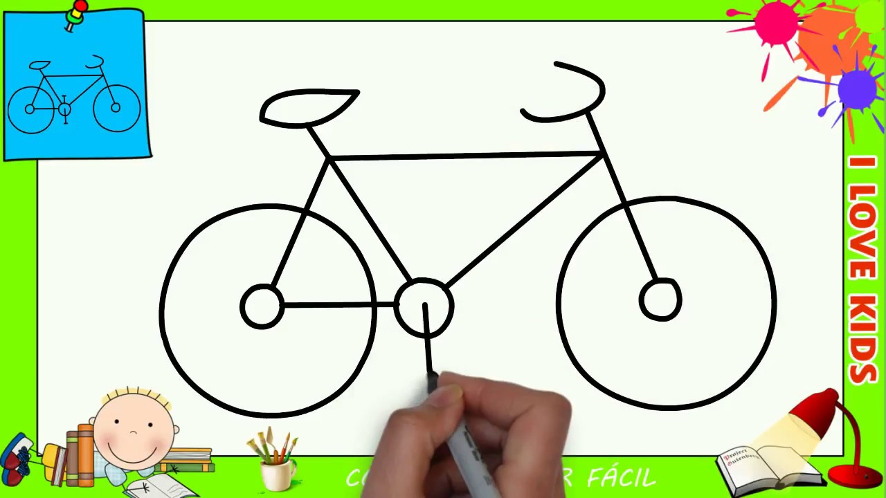 Como desenhar uma bicicleta FACIL passo a passo para iniciantes 3