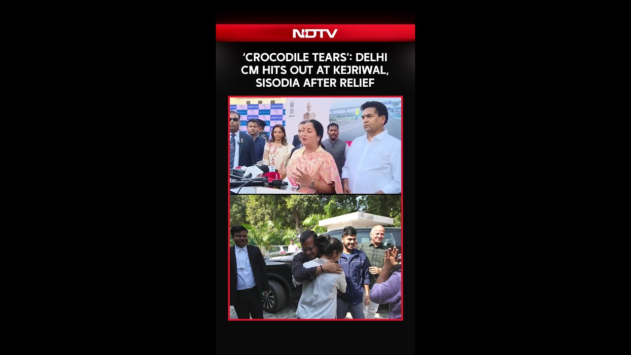&lsquo;Crocodile Tears&rsquo;: Delhi CM Rekha Gupta Hits Out At Kejriwal, Sisodia After relief In Excise Case